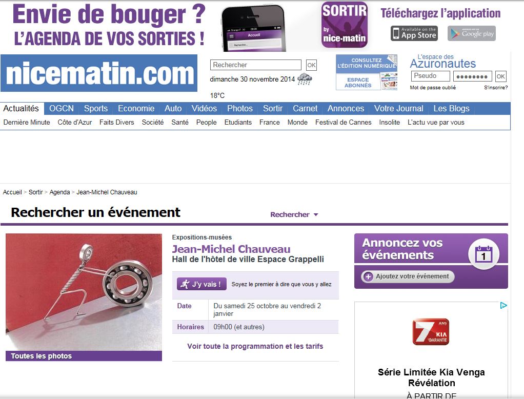 Exposition Saint Laurent du Var Nice Matin